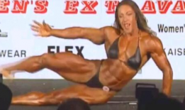 日本女子健美比赛视频,肌肉线条勾勒青春风采